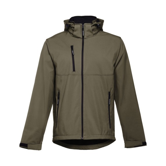 THC ZAGREB. Men's softshell with removable hood