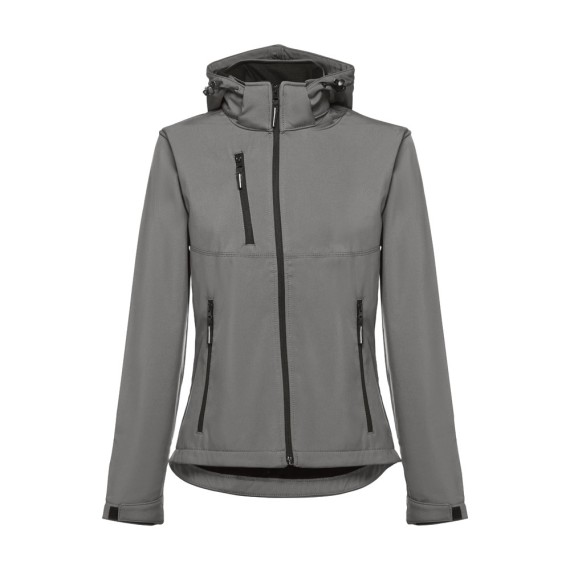 THC ZAGREB WOMEN. Women's softshell with removable hood