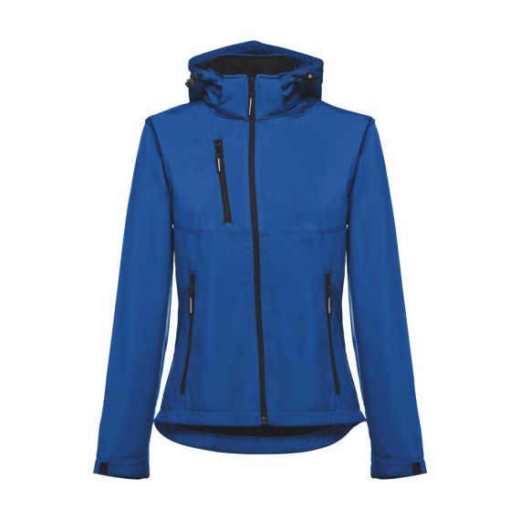 THC ZAGREB WOMEN. Women's softshell with removable hood