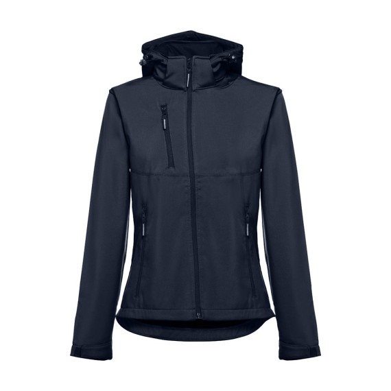 THC ZAGREB WOMEN. Women's softshell with removable hood