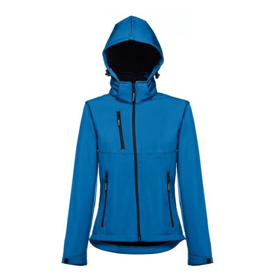 THC ZAGREB WOMEN. Women's softshell with removable hood