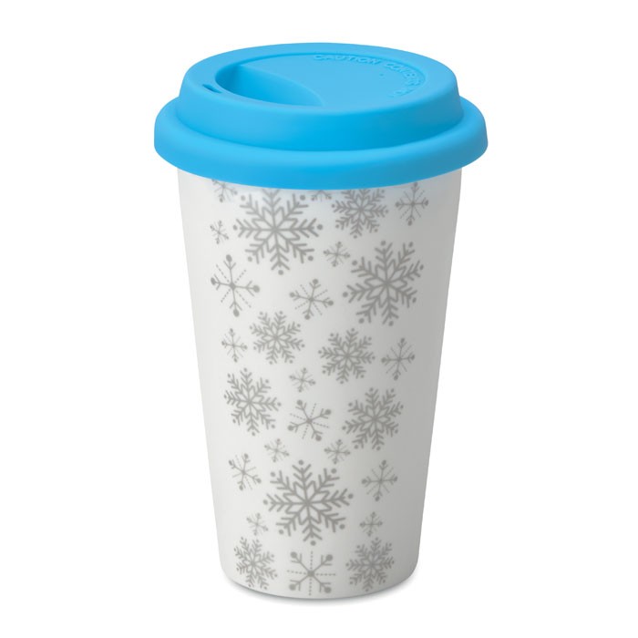 Double wall ceramic travel cup