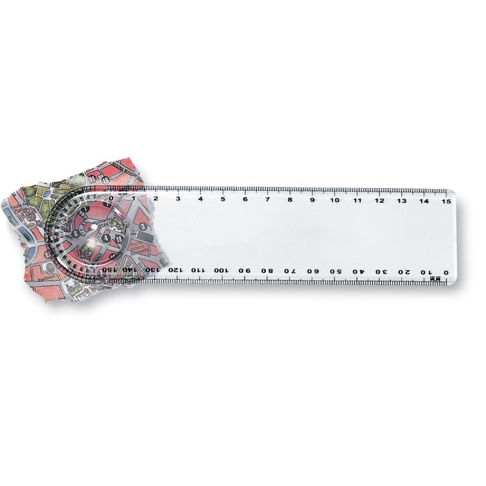 Ruler with magnifier