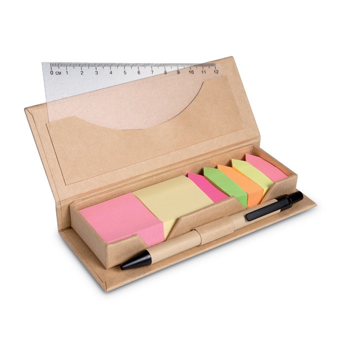 Desk set in brown paper box