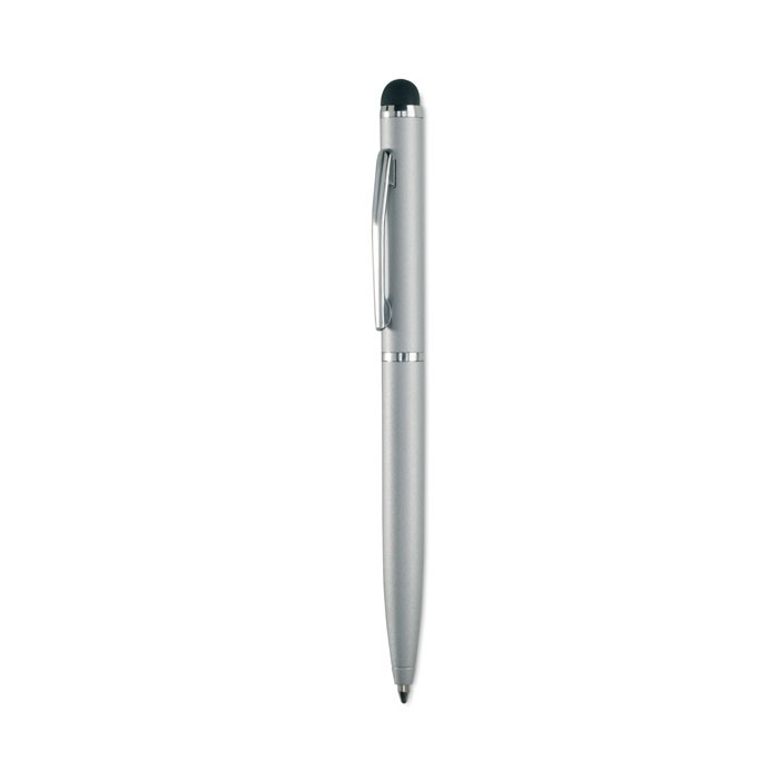 Μεταλλικό στυλό με άκρη από σιλικόνη.