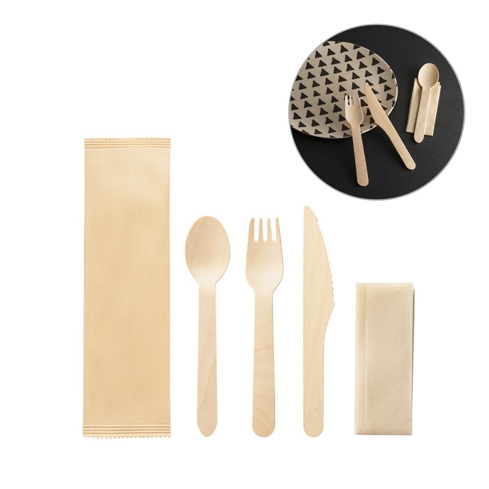 SUYA. Wooden cutlery set