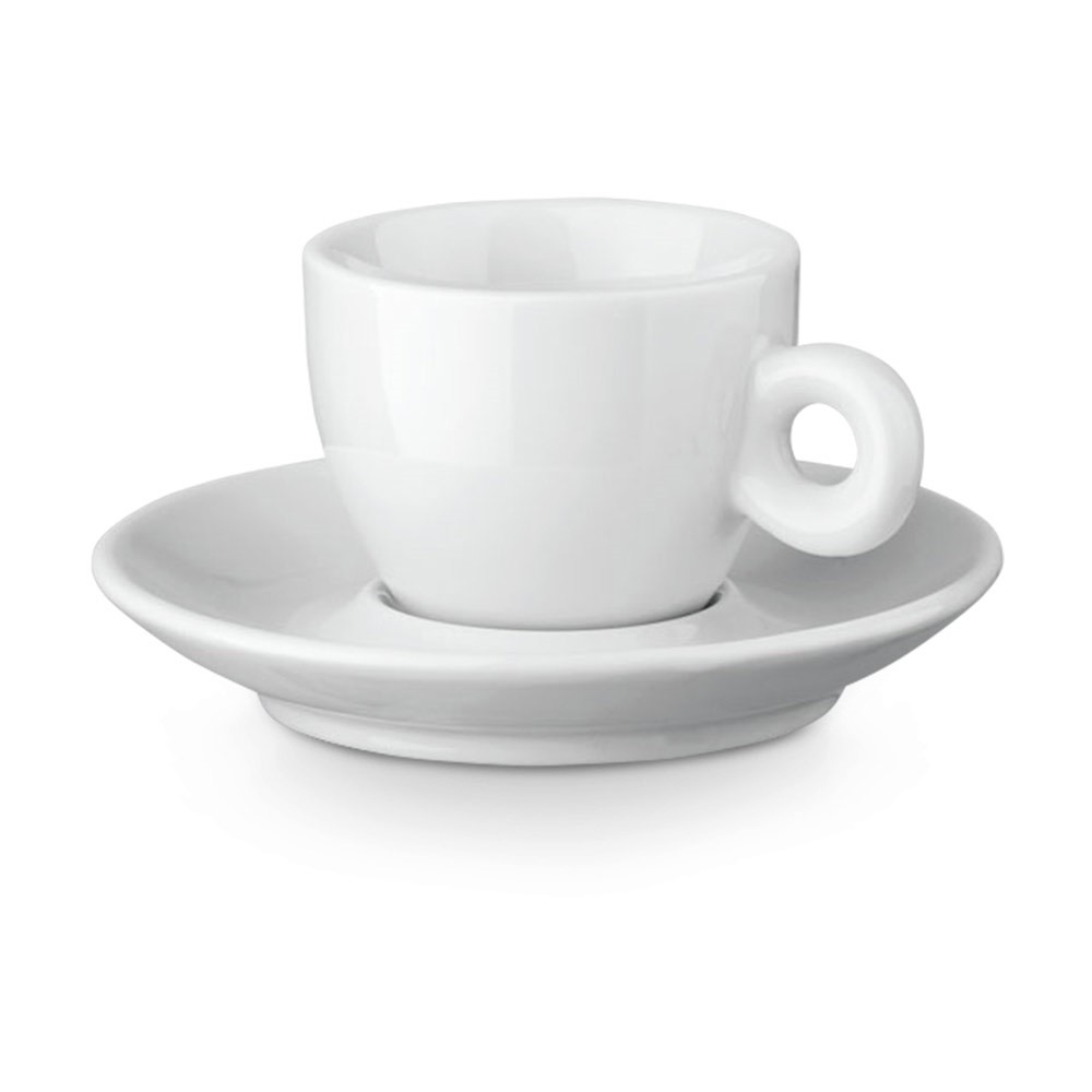 PRESSO. Ceramic coffee cup and saucer