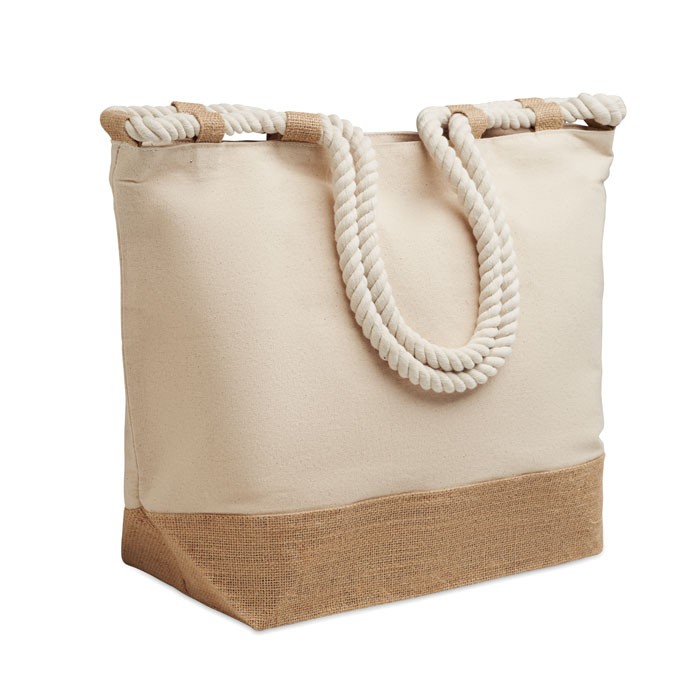 Beach bag with cord handle