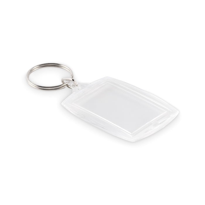 Acrylic keyring w/ paper inlay