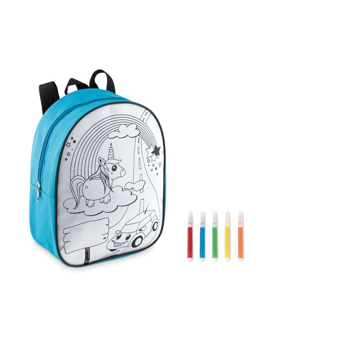 Backpack with 5 markers