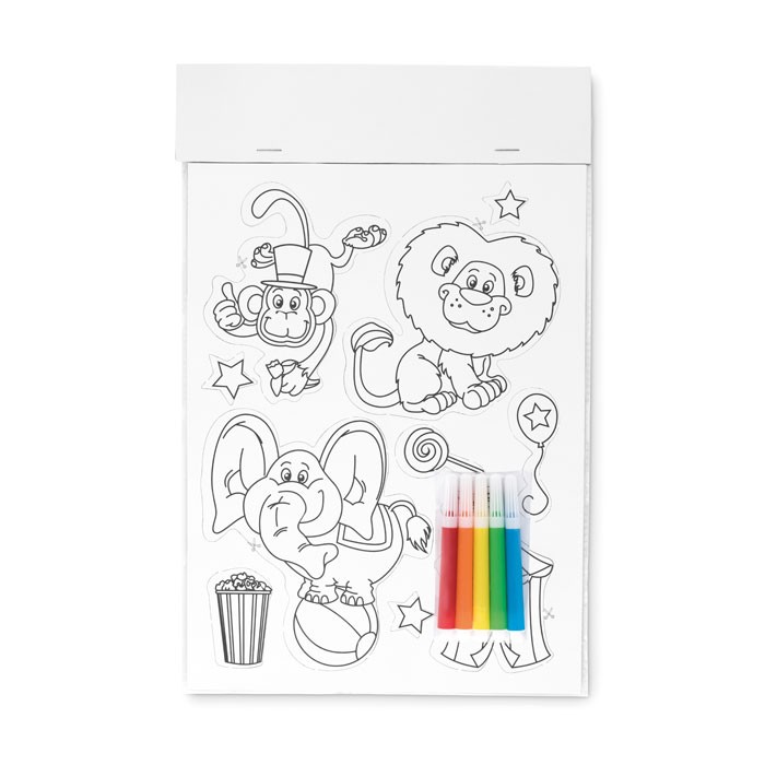 Colouring magnetic stickers