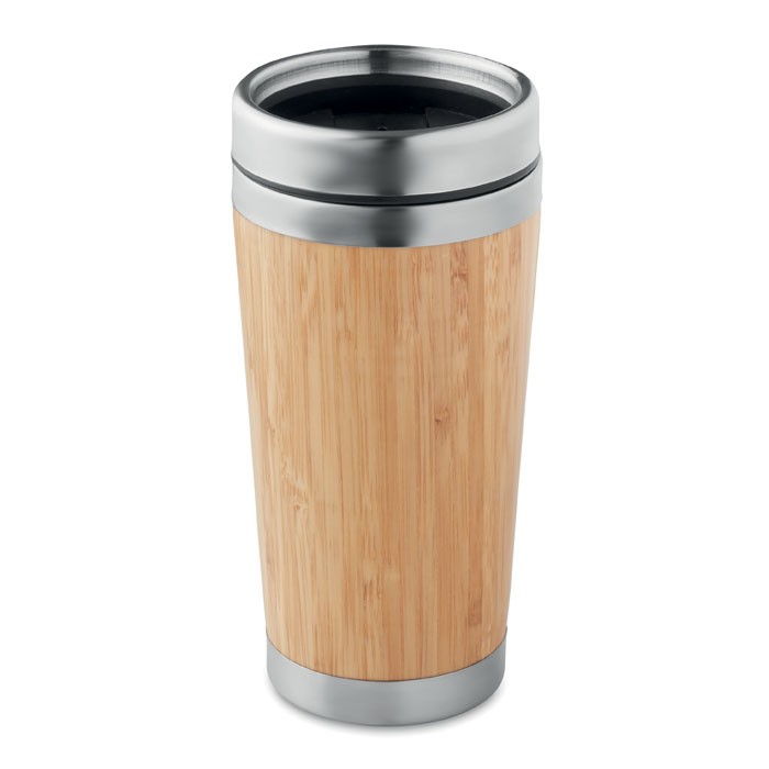 Bamboo double wall travel cup