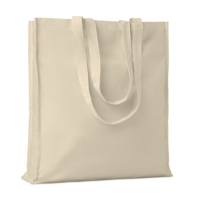 Cotton shopping bag w/ gussets