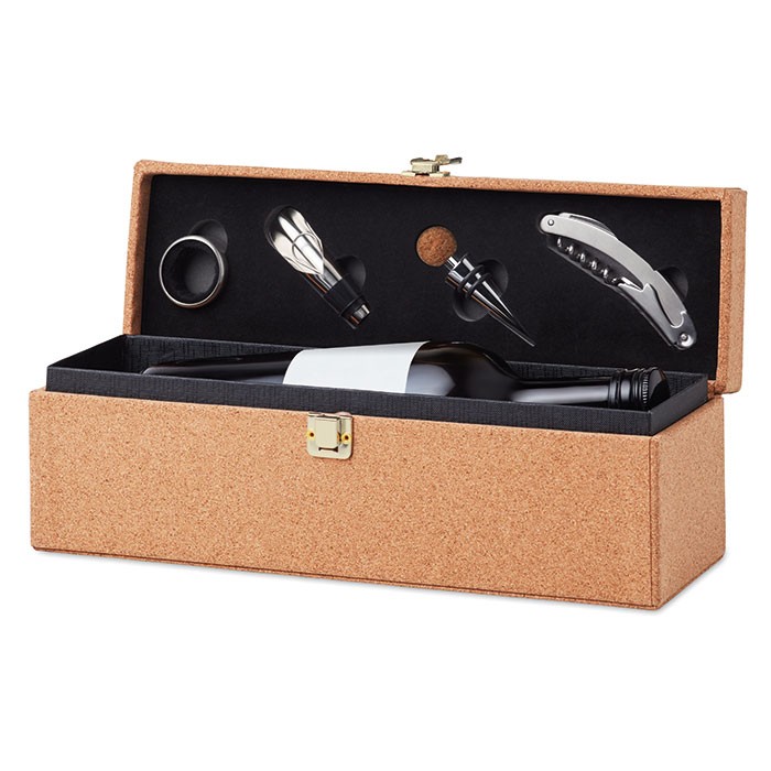 4 pcs wine box with cork