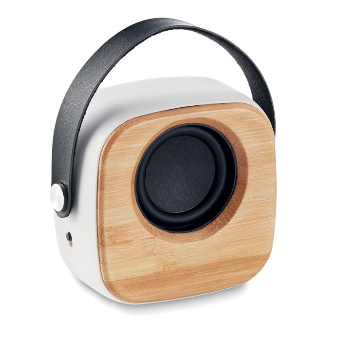 Speaker 3W with bamboo front