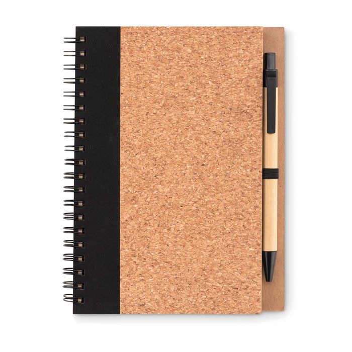 Cork notebook with pen