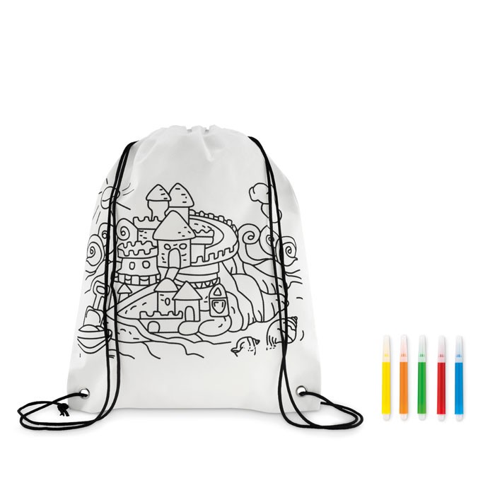 Non woven kids bag with pens