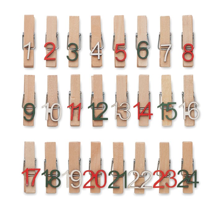 24 clip advent calendar set