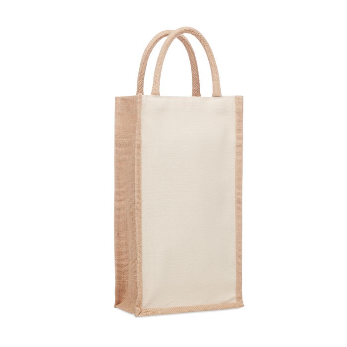 Jute wine bag for two bottles