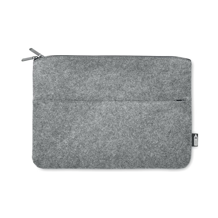 RPET felt zipped laptop bag