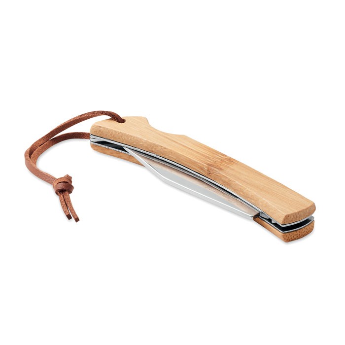 Foldable knife in bamboo