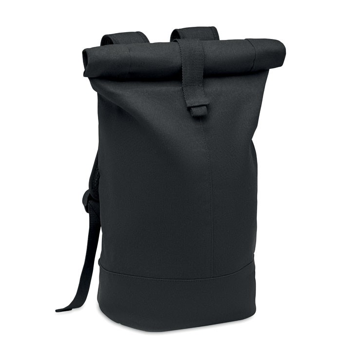 Rolltop washed canvas backpack