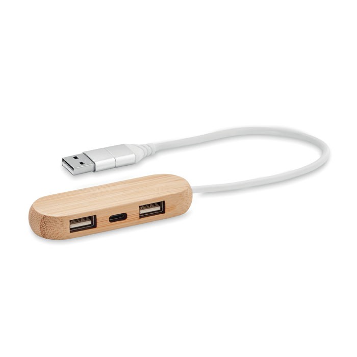 USB hub 3 θυρών με διπλή είσοδο