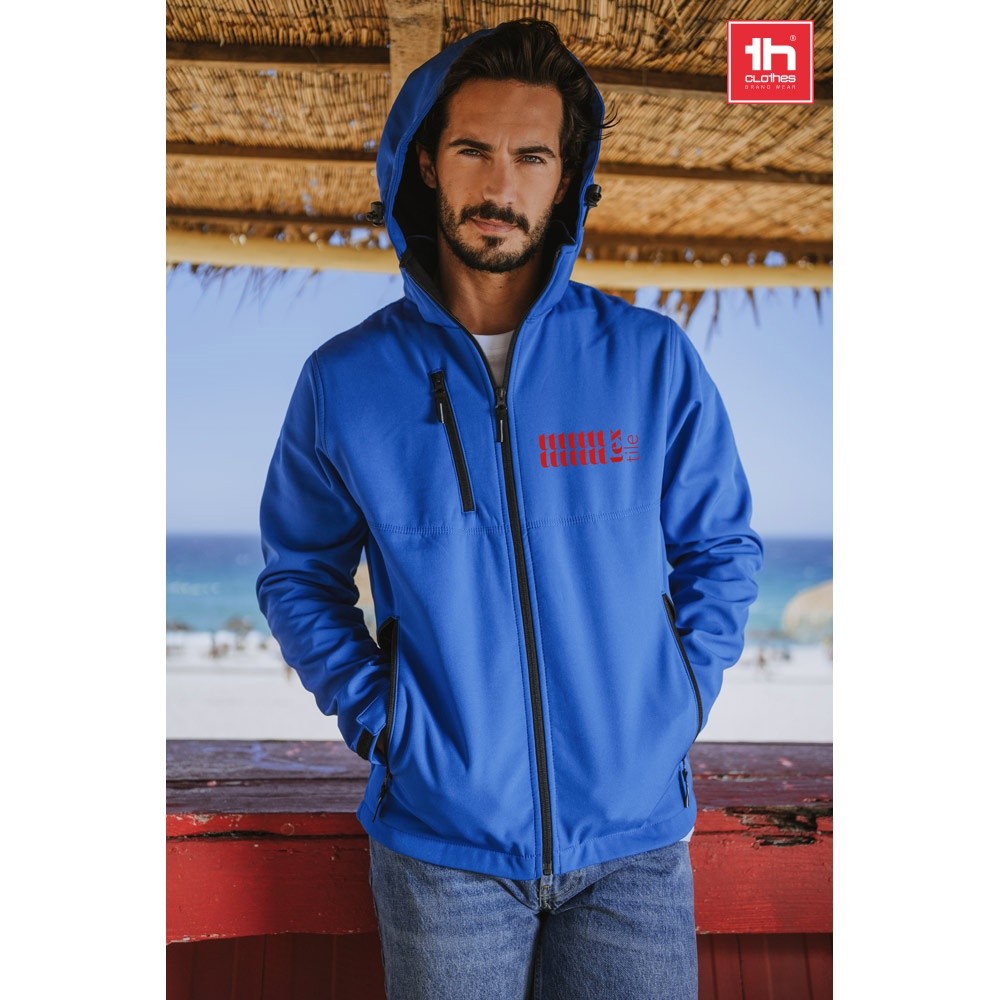 THC ZAGREB. Men's softshell with removable hood