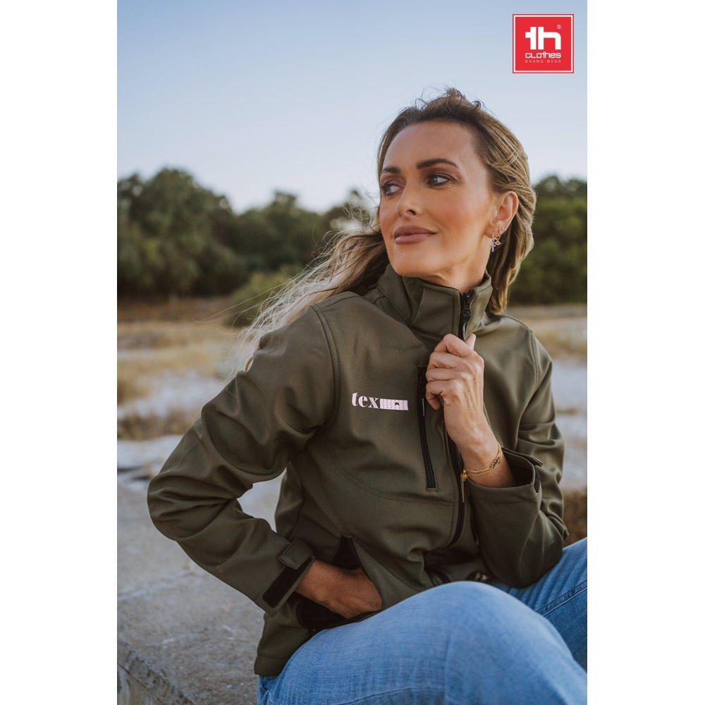 THC ZAGREB WOMEN. Women's softshell with removable hood